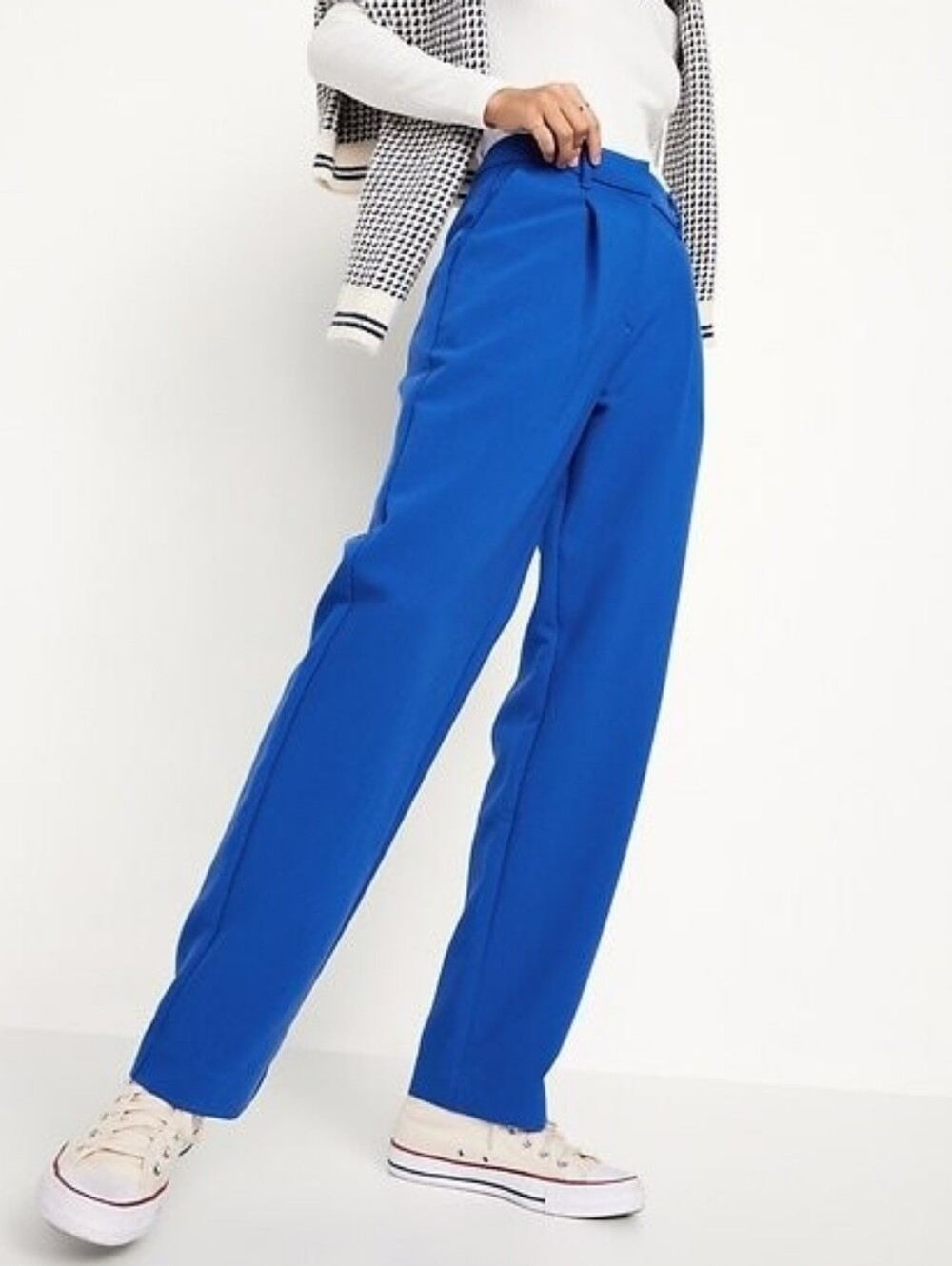 Old Navy Cobalt Blue High-Waist Taylor Trouser Pants Size Small Tall